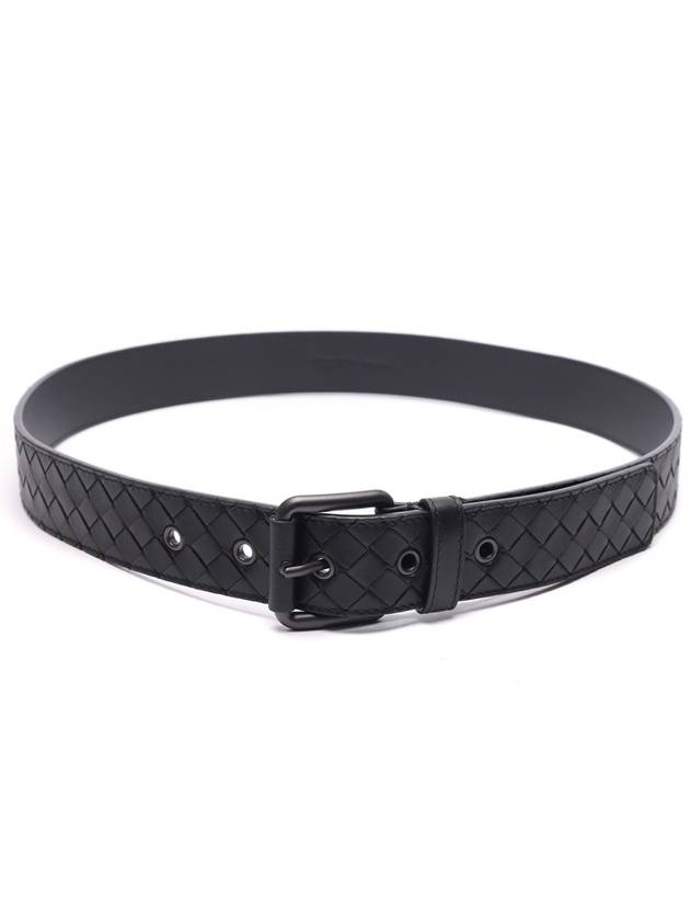 Men's Intrecciato Weaving Belt Black - BOTTEGA VENETA - BALAAN 5