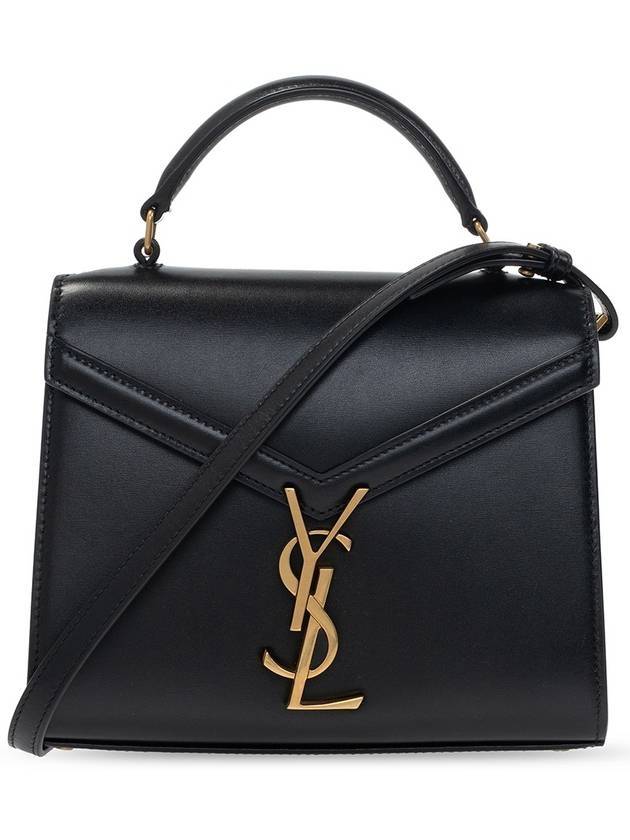 Box Cassandre Mini Top Leather Tote Bag Black - SAINT LAURENT - BALAAN 1