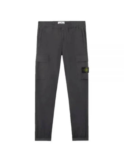 Stretch Cotton Tella Parachute Straight Pants Charcoal Grey - STONE ISLAND - BALAAN 2