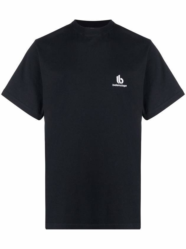 Small Logo Short Sleeve T-Shirt Black - BALENCIAGA - BALAAN.