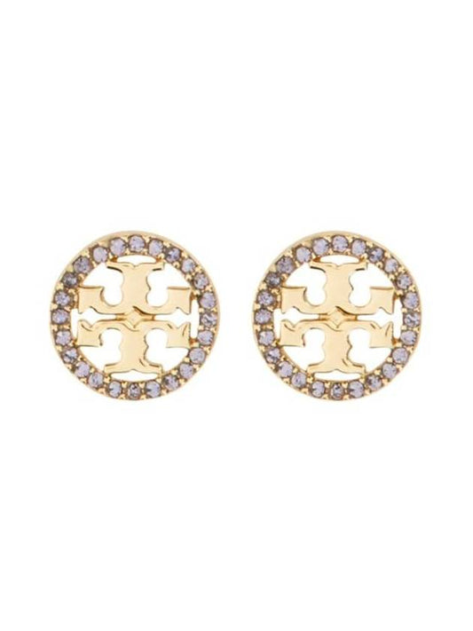 Miller Crystal Stud Earrings Gold - TORY BURCH - BALAAN 1