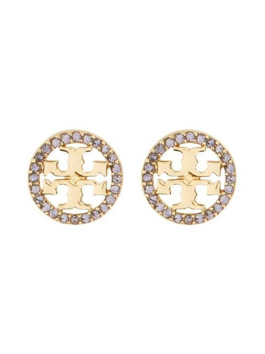 Miller Crystal Stud Earrings Gold - TORY BURCH - BALAAN 1