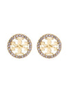 Miller Crystal Stud Earrings Gold - TORY BURCH - BALAAN 1