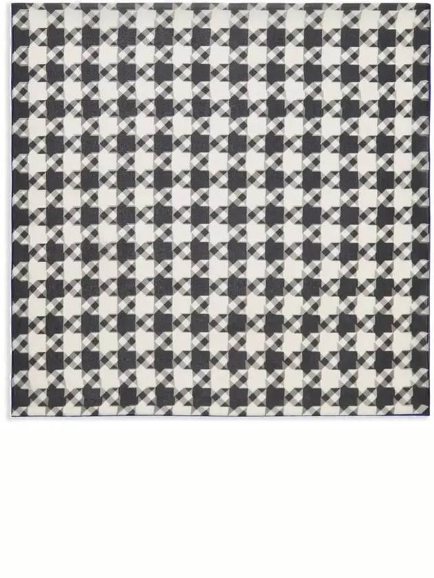 Houndstooth Silk Scarf Black - BURBERRY - BALAAN 2