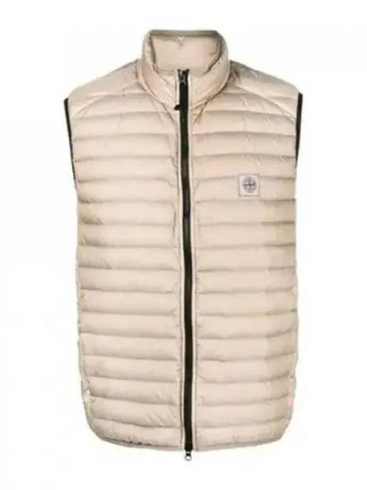 Loom Woven Chambers Recycled Nylon Down Padding Vest Dove Grey - STONE ISLAND - BALAAN 2