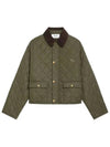 Lightweight Nylon Quilted Hunting Jacket Khaki - CELINE - BALAAN 2