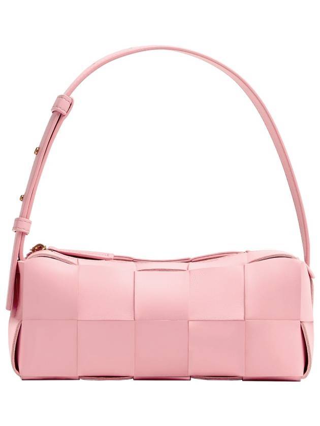 Brick Cassette Intrecciato Small Shoulder Bag Pink - BOTTEGA VENETA - BALAAN 1