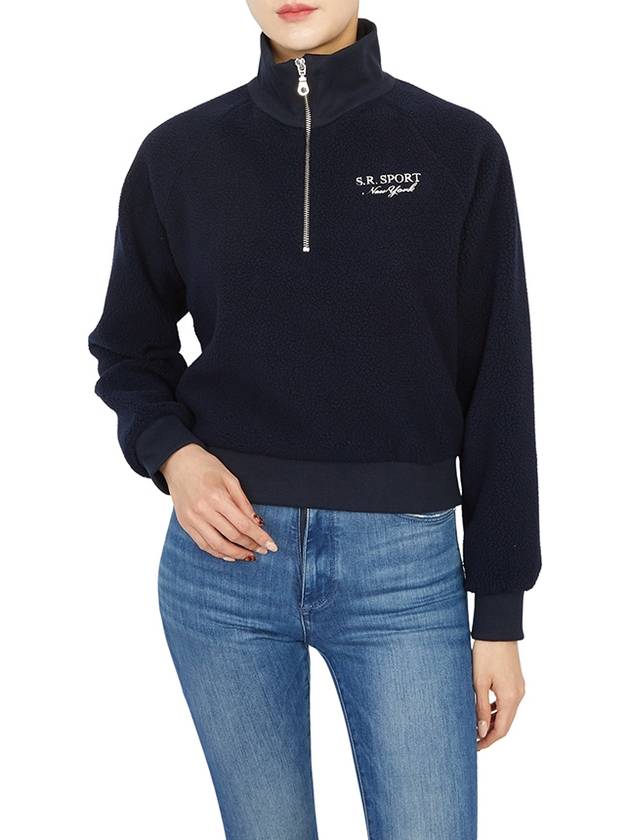 Embroider Logo Sweatshirt Navy - SPORTY & RICH - BALAAN 6