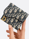 Saddle Lotus Wallet Blue  Oblique Jacquard - DIOR - BALAAN 6