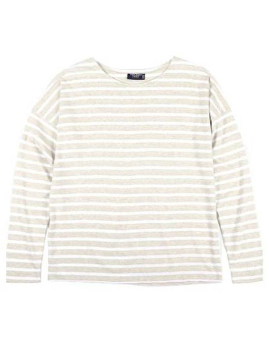 Minquiers Modern Stripe Long Sleeve T-Shirt Natural Neige - SAINT JAMES - BALAAN 2