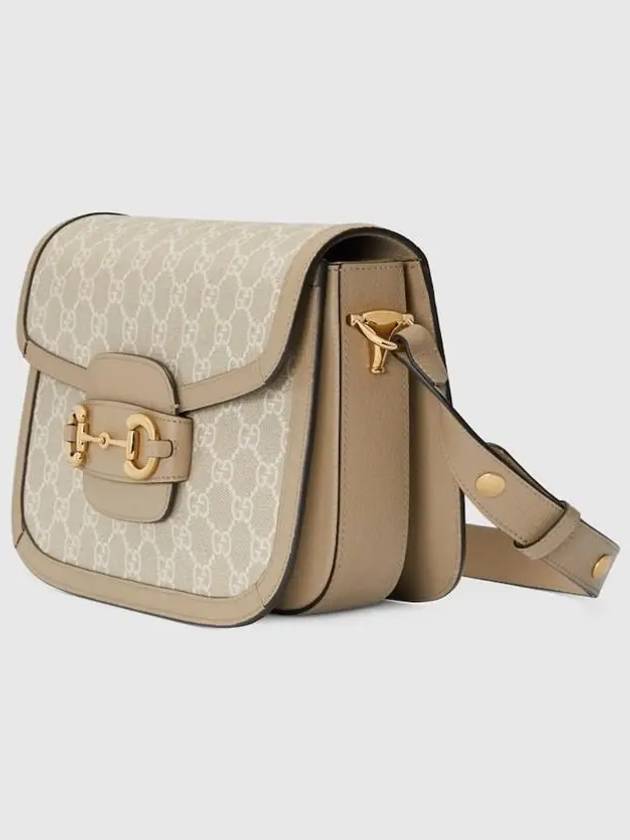 Horsebit 1955 Canvas Small Shoulder Bag White Beige - GUCCI - BALAAN 3