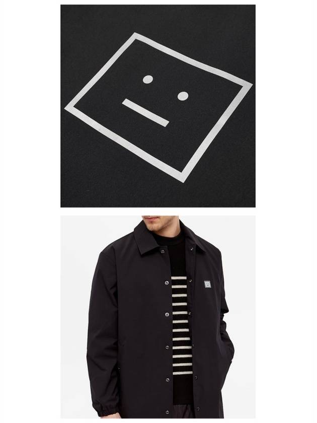 Face Patch Shirt Jacket Black - ACNE STUDIOS - BALAAN 6