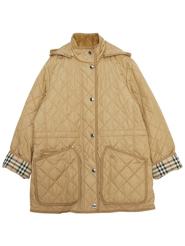 Diamond Quilted Nylon Jacket Archive Beige - BURBERRY - BALAAN 2