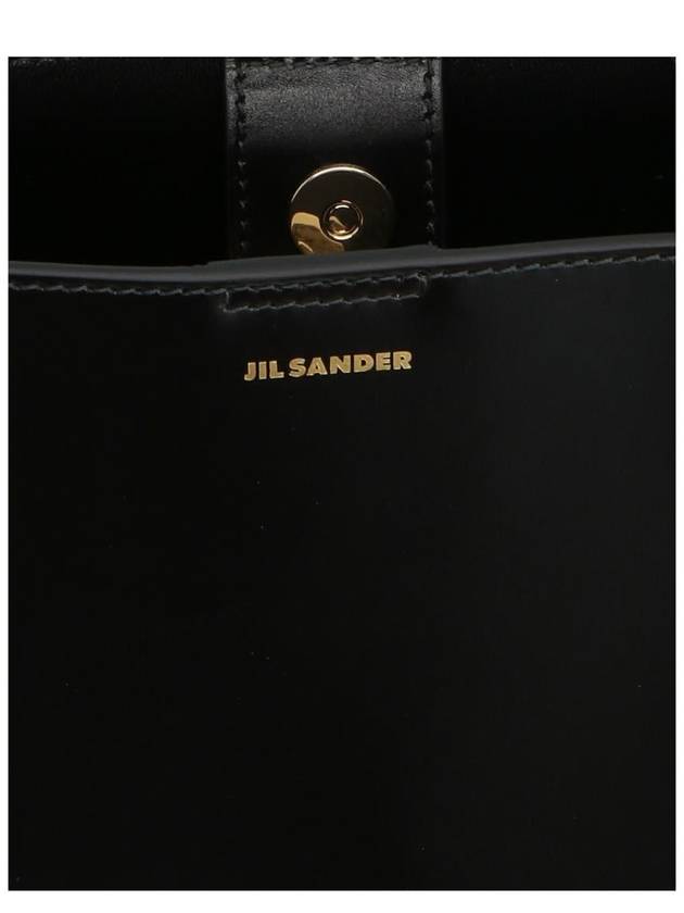 Tangle Smooth Leather Small Cross Bag Black - JIL SANDER - BALAAN 4