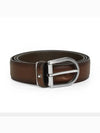 Round Buckle Cutting Business Belt Brown - MONTBLANC - BALAAN 3