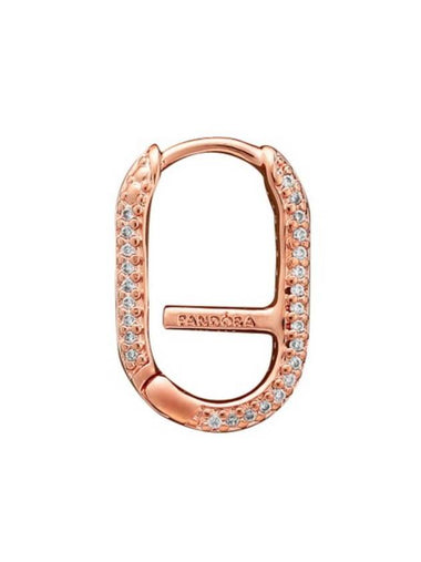 ME Pave Link Rose Gold Single Earring Rose Gold - PANDORA - BALAAN 1