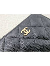 Classic Zipped Coin Purse Grained Calfskin & Gold Black - CHANEL - BALAAN 6