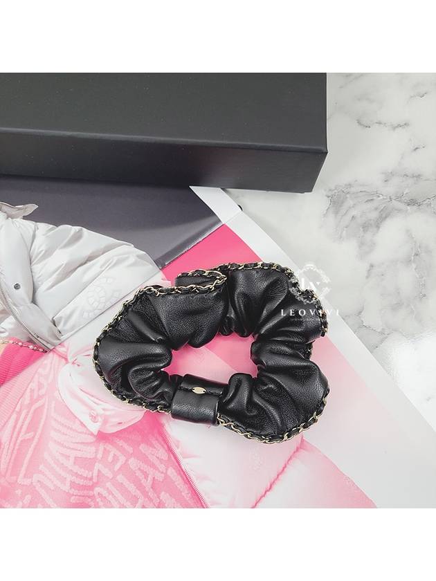 leather giblet hairband black - CHANEL - BALAAN 7