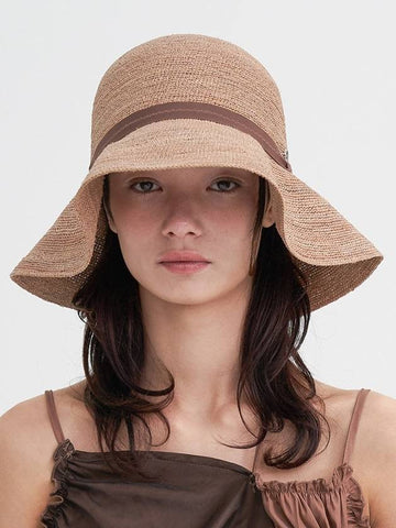 Minette Straw Hat Biscuit Beige - BROWN HAT - BALAAN 1