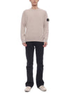 Pullover Wool Knit Top Beige - STONE ISLAND - BALAAN 4