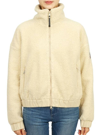 High Neck Fleece Zip-Up Jacket Ivory - PARAJUMPERS - BALAAN 2