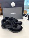 Cruz CC Logo Suede Low Top Sneakers Black - CHANEL - BALAAN 3