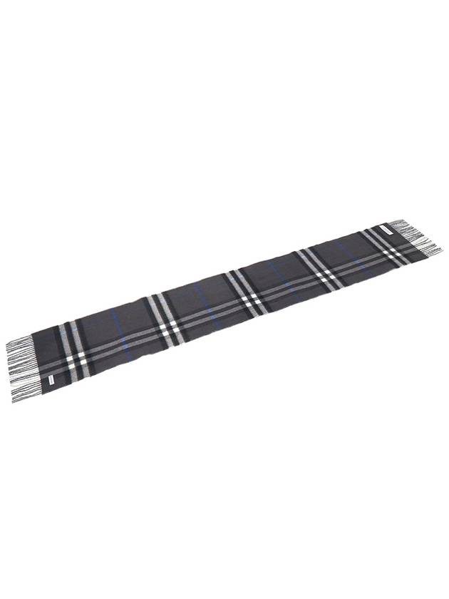 Check Reversible Cashmere Scarf Grey Black - BURBERRY - BALAAN 5