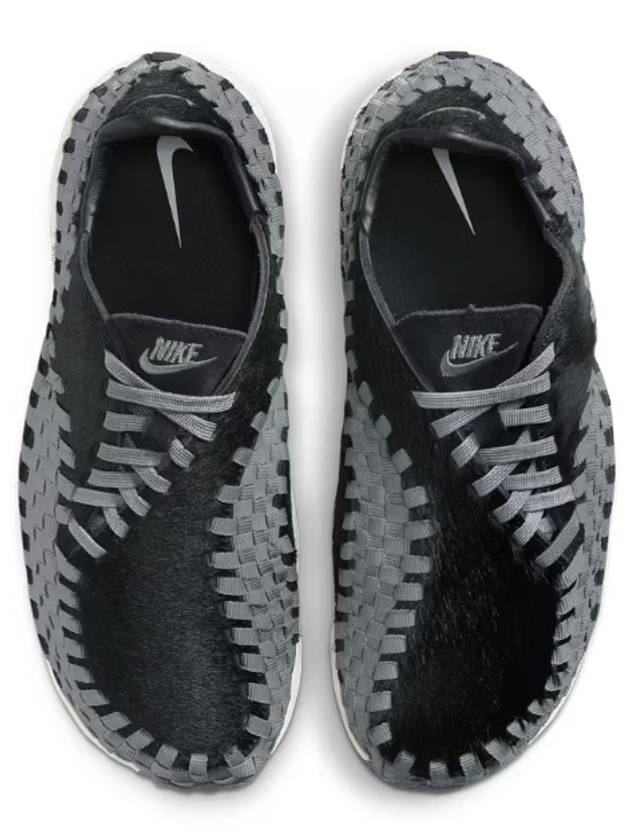 Air Footscape Woven Low Top Sneakers Black Smoke Grey - NIKE - BALAAN 5