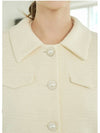 Women's Pencey Tweed Puff Jacket Cream - MICANE - BALAAN 4