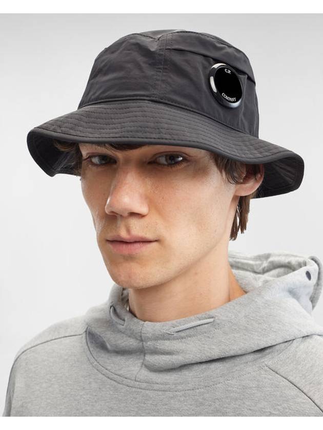 Lens Wappen Chrome R Bucket Hat Black - CP COMPANY - BALAAN 3