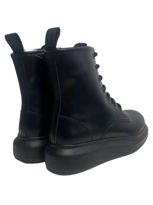 Vilux Leather  Worker Boots Black - ALEXANDER MCQUEEN - BALAAN 3