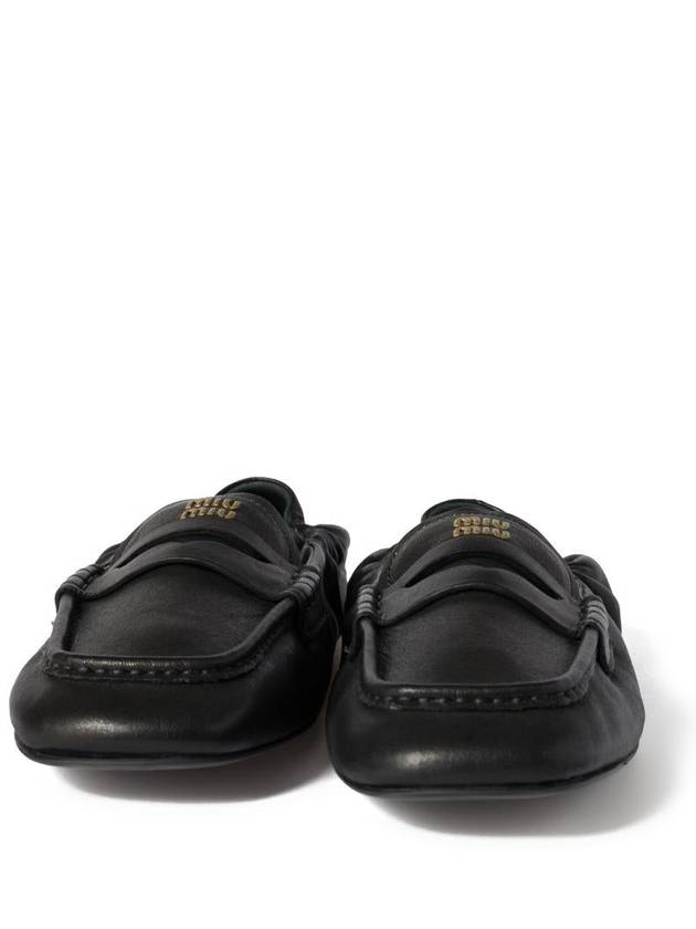 Miu Miu Embossed-Logo Loafers - MIU MIU - BALAAN 4