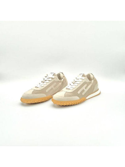 Jet Suede Goat Skin Low Top Sneakers Beige - HERMES - BALAAN 2