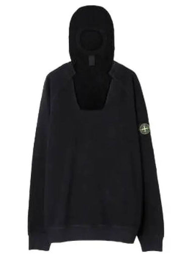 Gauzed Cotton Nylon Fleece Hoodie Regular Fit - STONE ISLAND - BALAAN 1