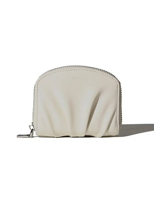 Dough zipper coin card wallet cream white - LE MASQUE - BALAAN 2