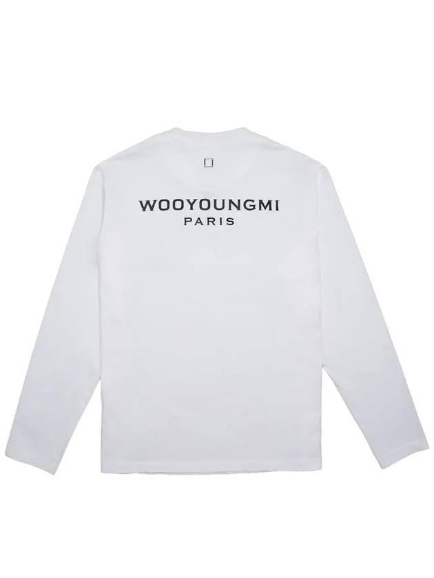 Cotton Back Logo Long Sleeve T-Shirt White - WOOYOUNGMI - BALAAN 3