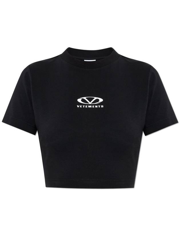 VETEMENTS Logo Top, Women's, Black - VETEMENTS - BALAAN 1