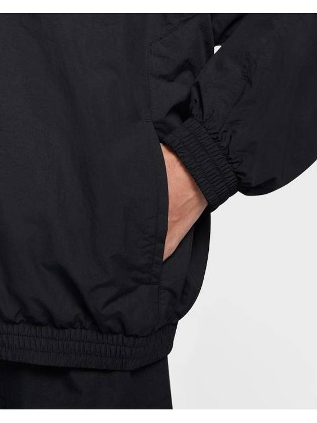 Club Oversized Woven Track Jacket Black - NIKE - BALAAN 4