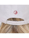 Golf Wear Corduroy Earrings Ball Cap Ivory - J JANE - BALAAN 5