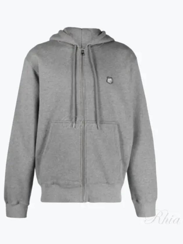 Foxhead Patch Comfort Zipper Hooded Medium Grey Melange - MAISON KITSUNE - BALAAN 2