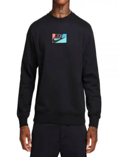 Club Fleece Logo Sweatshirt Black - NIKE - BALAAN 2