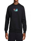 Club Fleece Logo Sweatshirt Black - NIKE - BALAAN 2