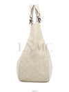 Seema GG logo shoulder tote bag 203504 white gold - GUCCI - BALAAN 3