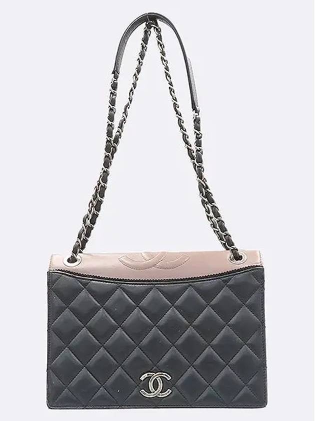 A93012 Brown Black Color Ballet Flap Vintage Silver CC Chain Shoulder Bag - CHANEL - BALAAN 1