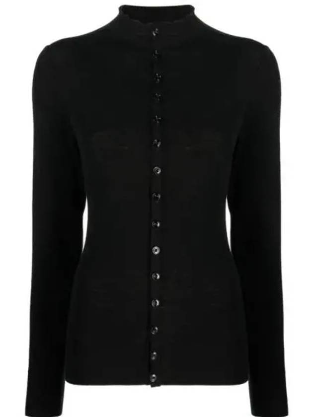 Women's Soft Shetland Fit Collar Cardigan Black - LEMAIRE - BALAAN 2