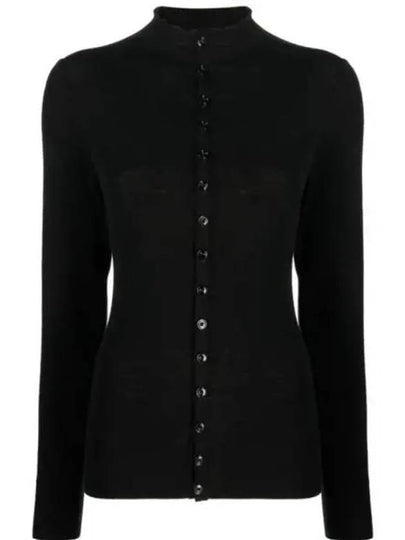 Women's Soft Shetland Fit Collar Cardigan Black - LEMAIRE - BALAAN 2