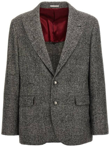 Brunello Cucinelli Check Single-Breasted Blazer - BRUNELLO CUCINELLI - BALAAN 1