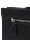 Men's Gancini Logo Leather Clutch Bag Black - SALVATORE FERRAGAMO - BALAAN 6