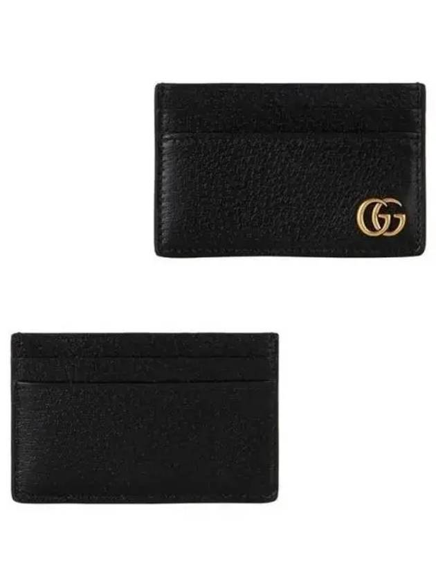 Gold Hardware GG Marmont Card Wallet Black - GUCCI - BALAAN 2