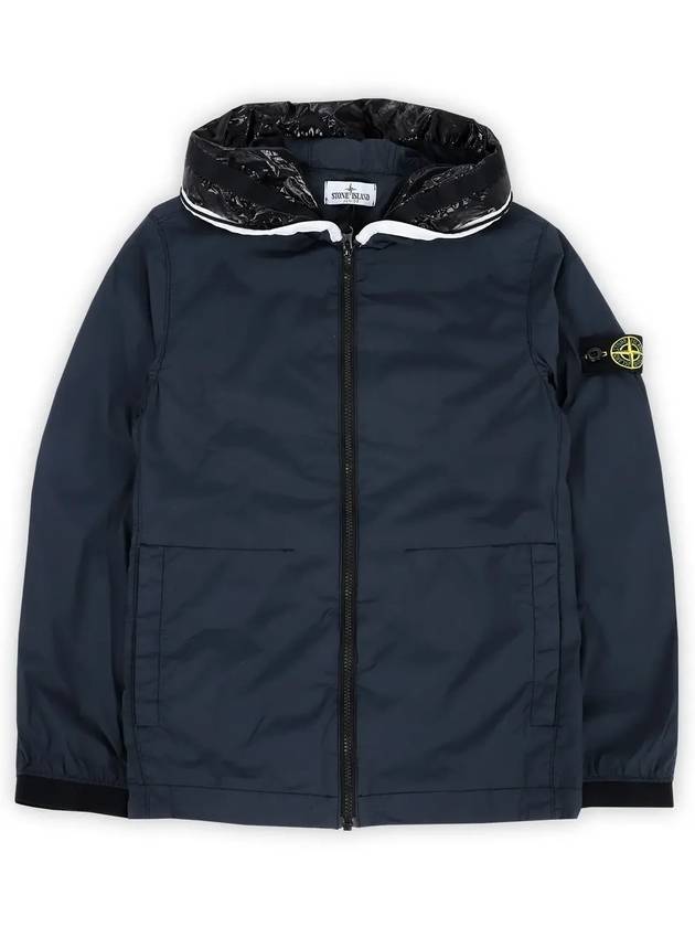 Kids Wappen Patch Zip-Up Hoodie Navy - STONE ISLAND - BALAAN 4